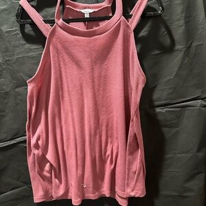 White Birch Pink Relaxed Ribbed Tank Top